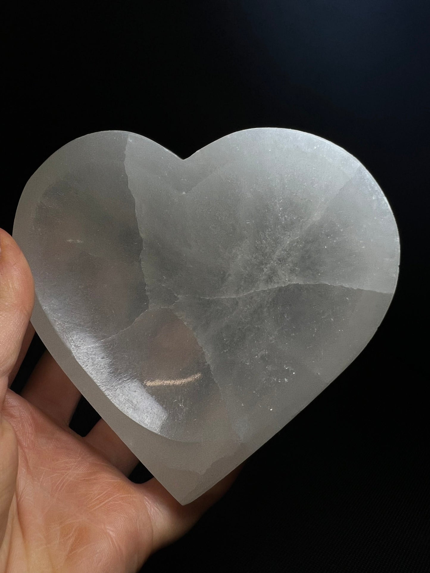 Gorgeous High Quality Selenite Heart Charging Bowl From Morocco, Home Decor, Gift