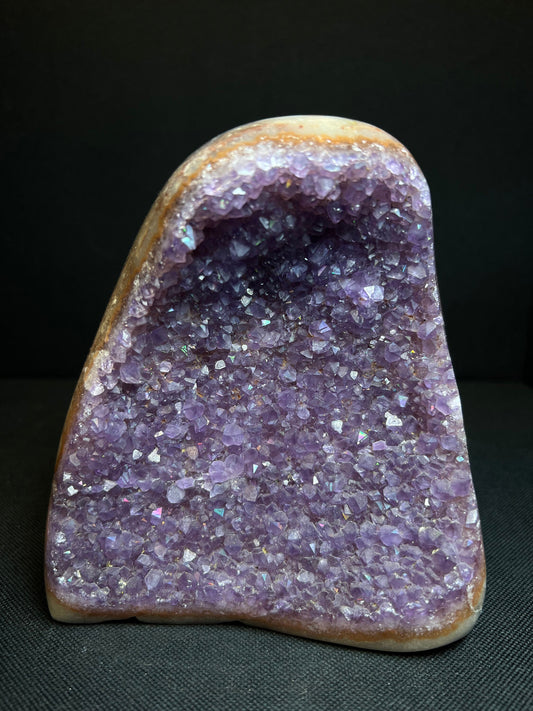 Amethyst Freeform With Titanium Inclusions, Collectors Piece, Statement Piece, Home décor, Perfect Gift