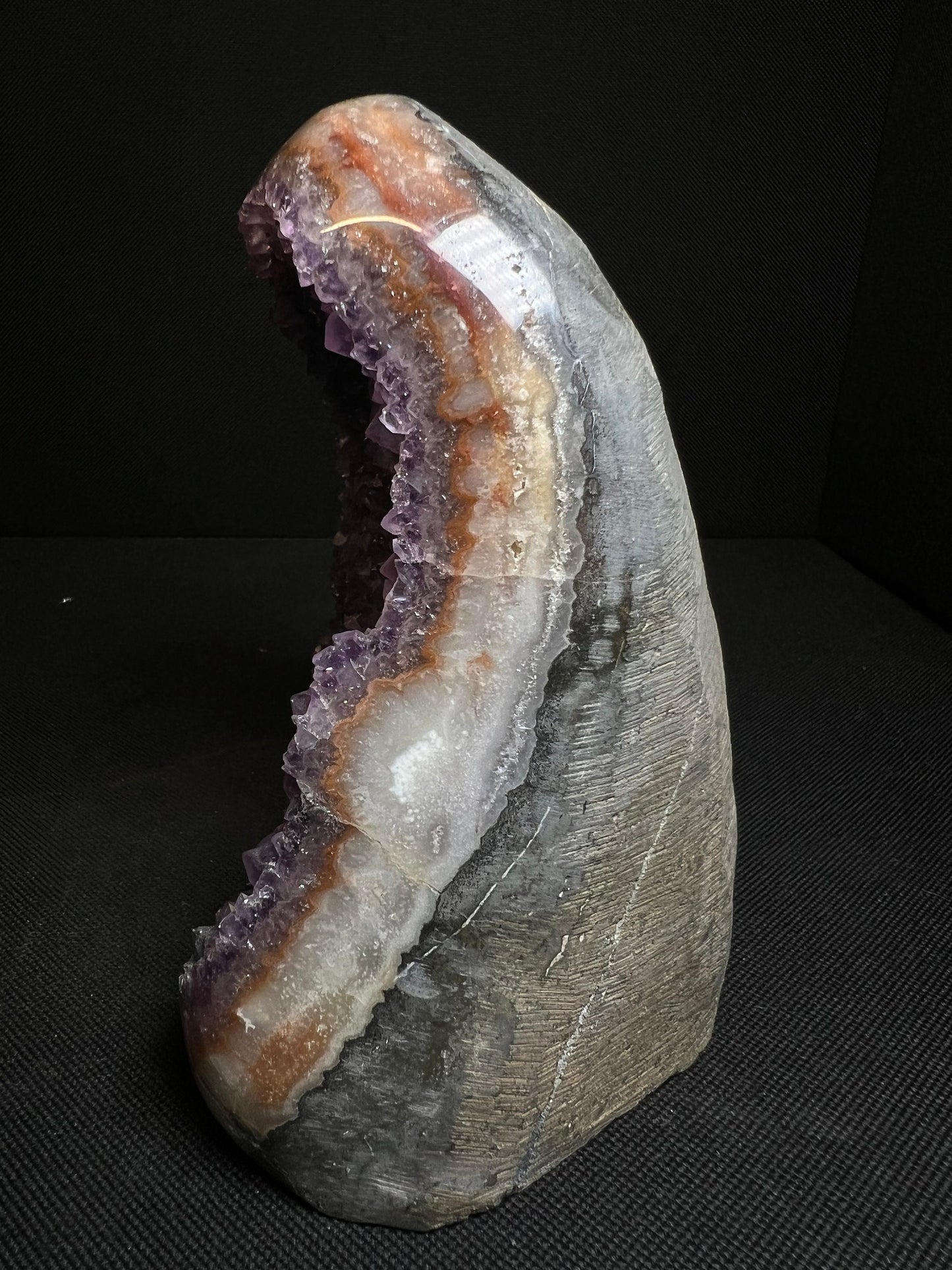 Amethyst Freeform With Titanium Inclusions, Collectors Piece, Statement Piece, Home décor, Perfect Gift