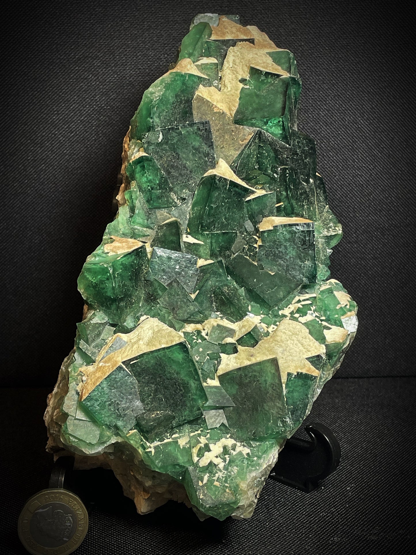 Green Fluorite Cluster on Matrix From Madagascar
