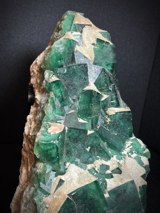 Green Fluorite Cluster on Matrix From Madagascar