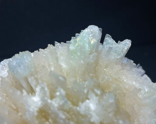 Scolecite, Mesolite And Green Apophyllite Specimen From Jalgaon District Maharashtra India