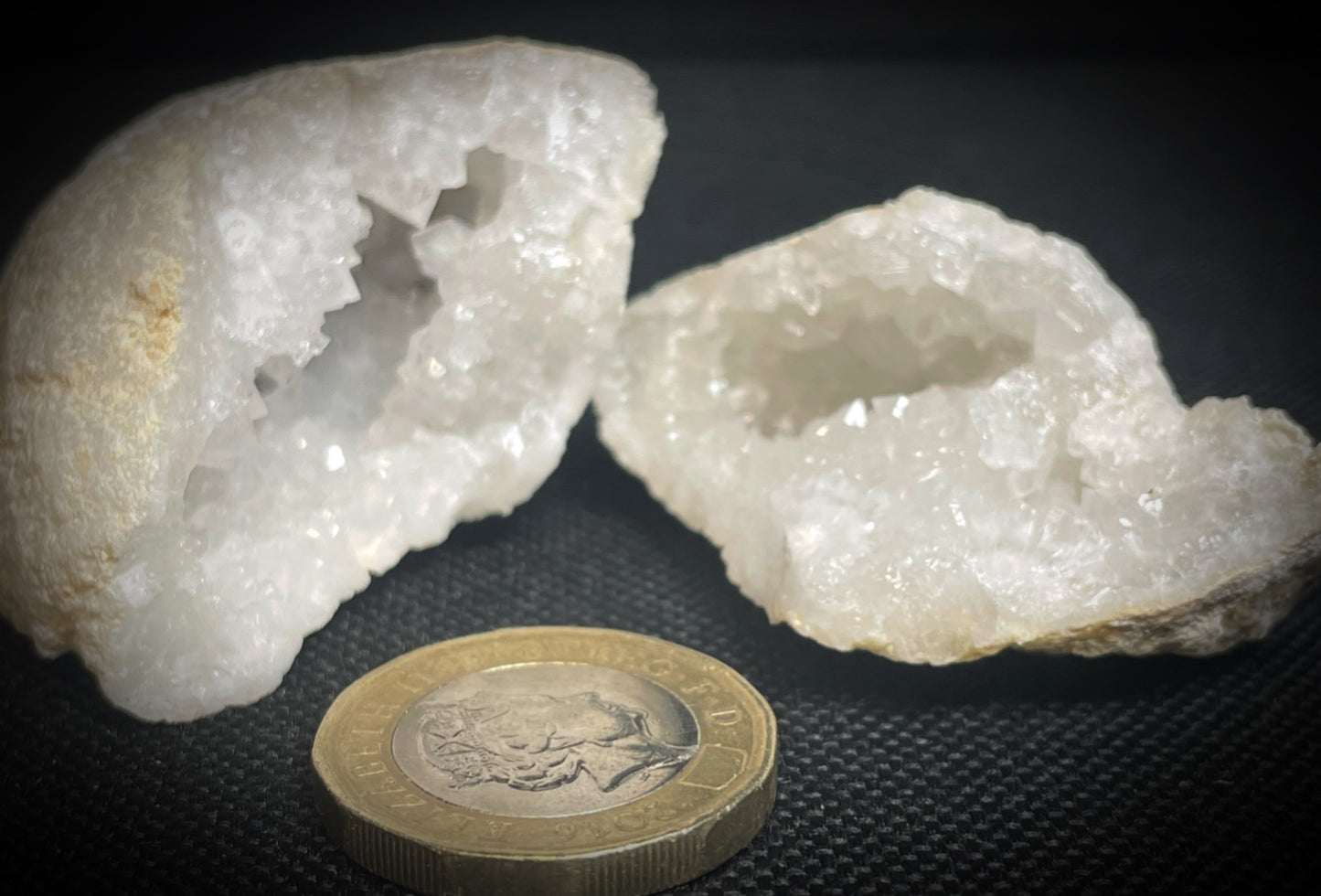 Mini Clear Quartz Crystal Geode- Sold Individually, Home Décor