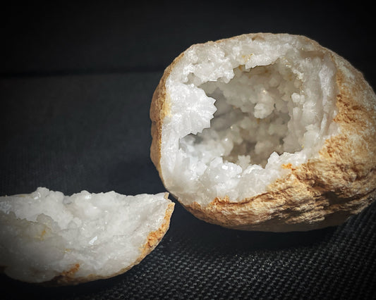 Mini Clear Quartz Crystal Geode- Sold Individually, Home Décor