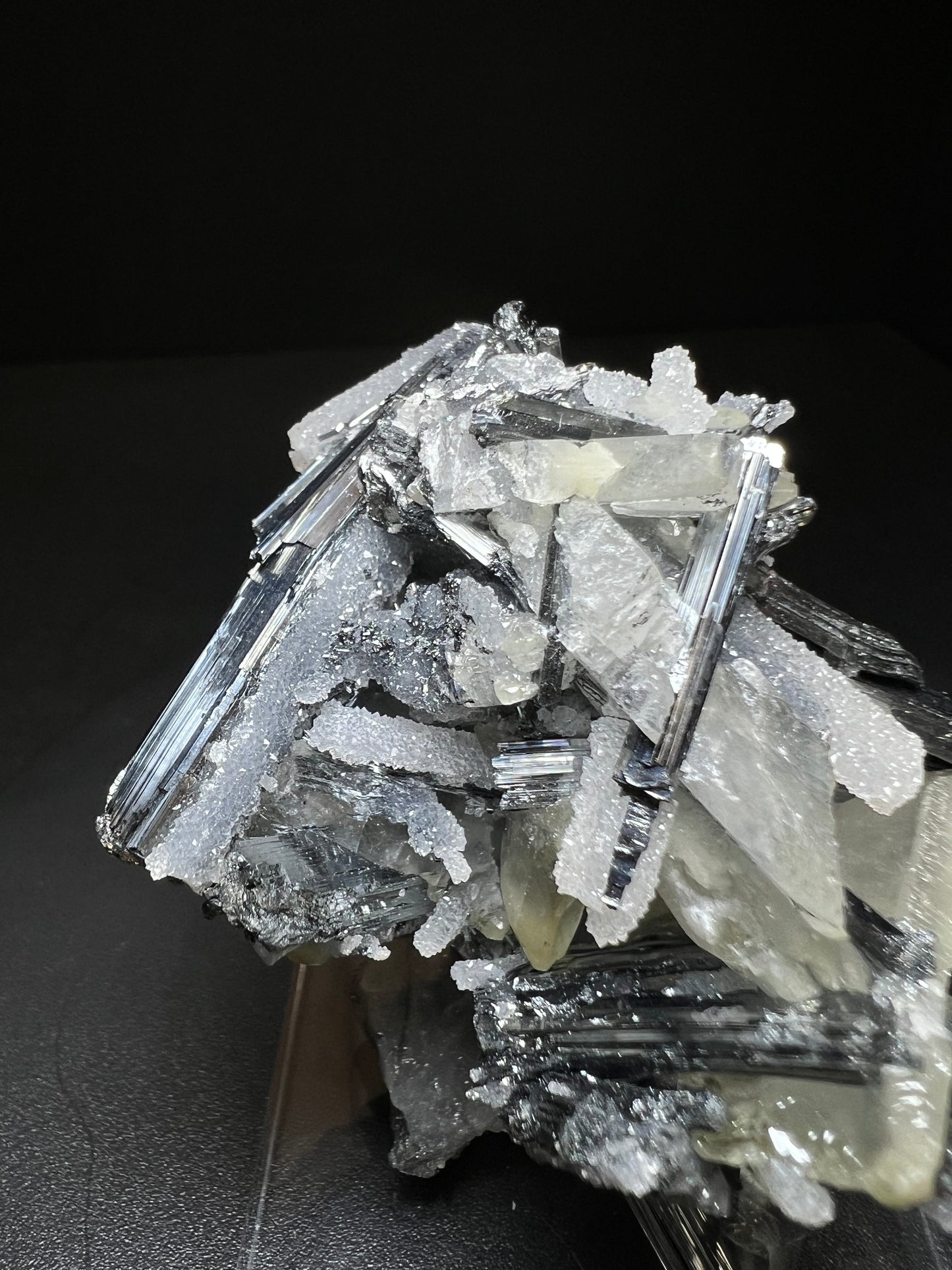 Outstanding Formation Of Stibnite With Barite - Collectors Piece, Crystal Healing, Mineral, Specimen