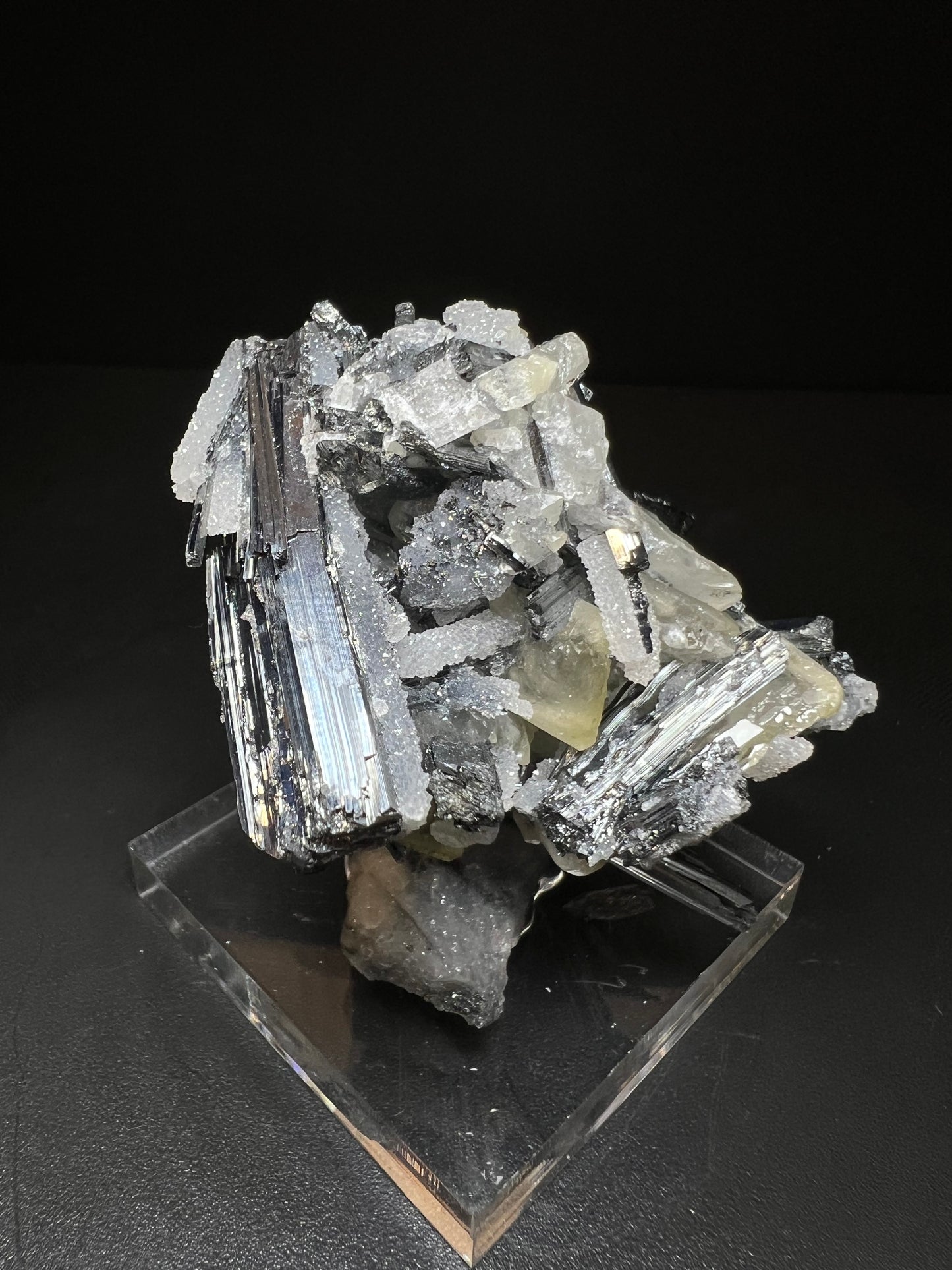 Outstanding Formation Of Stibnite With Barite - Collectors Piece, Crystal Healing, Mineral, Specimen