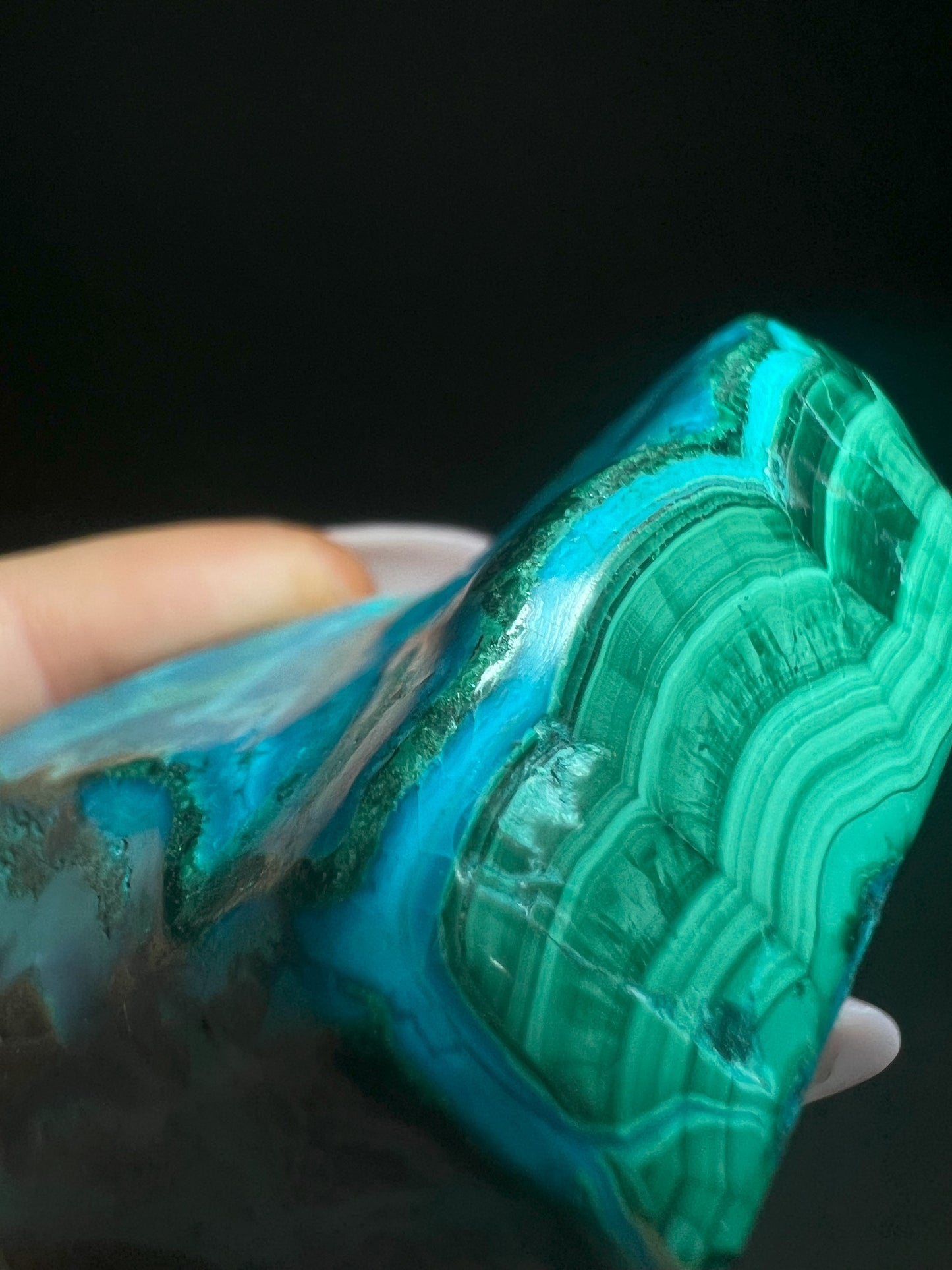 Polished Chrysocolla And Malachite- Home Decor, Statement Piece