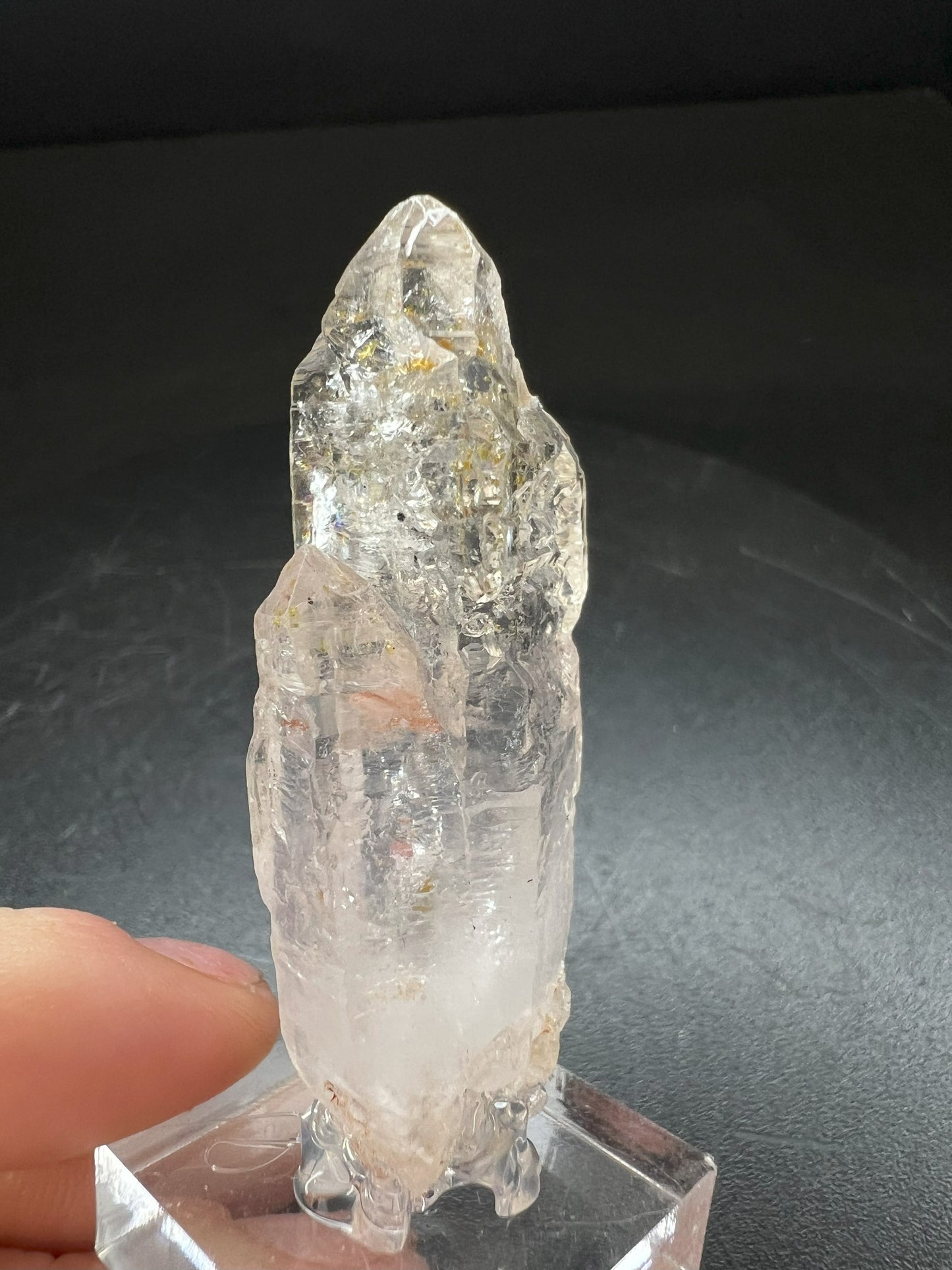 Elestial Clear Quartz Sceptre from Madagascar Collectors Piece Statement Piece Home Decor