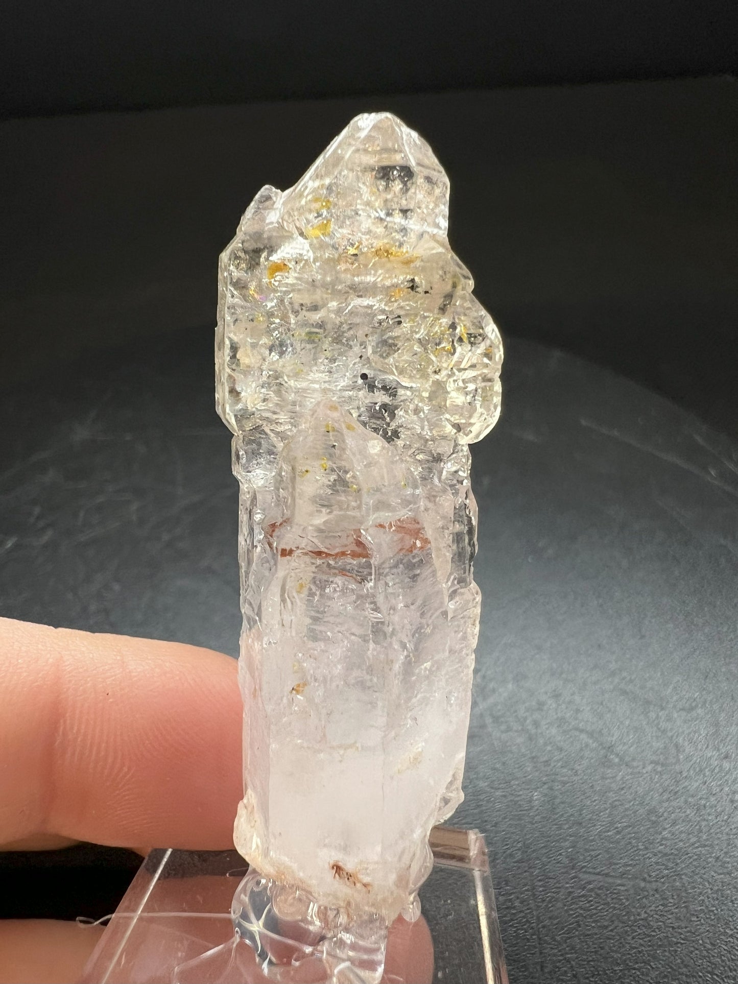 Elestial Clear Quartz Sceptre from Madagascar Collectors Piece Statement Piece Home Decor