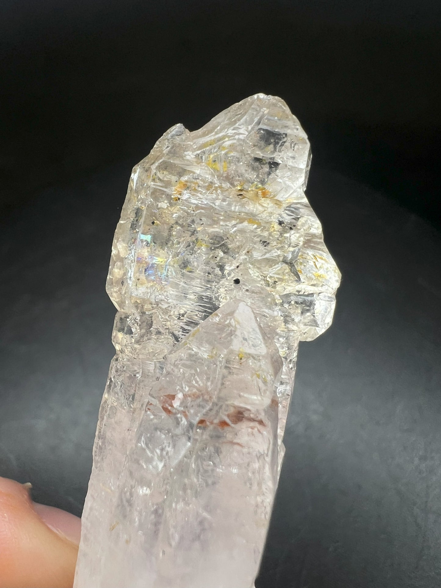 Elestial Clear Quartz Sceptre from Madagascar Collectors Piece Statement Piece Home Decor