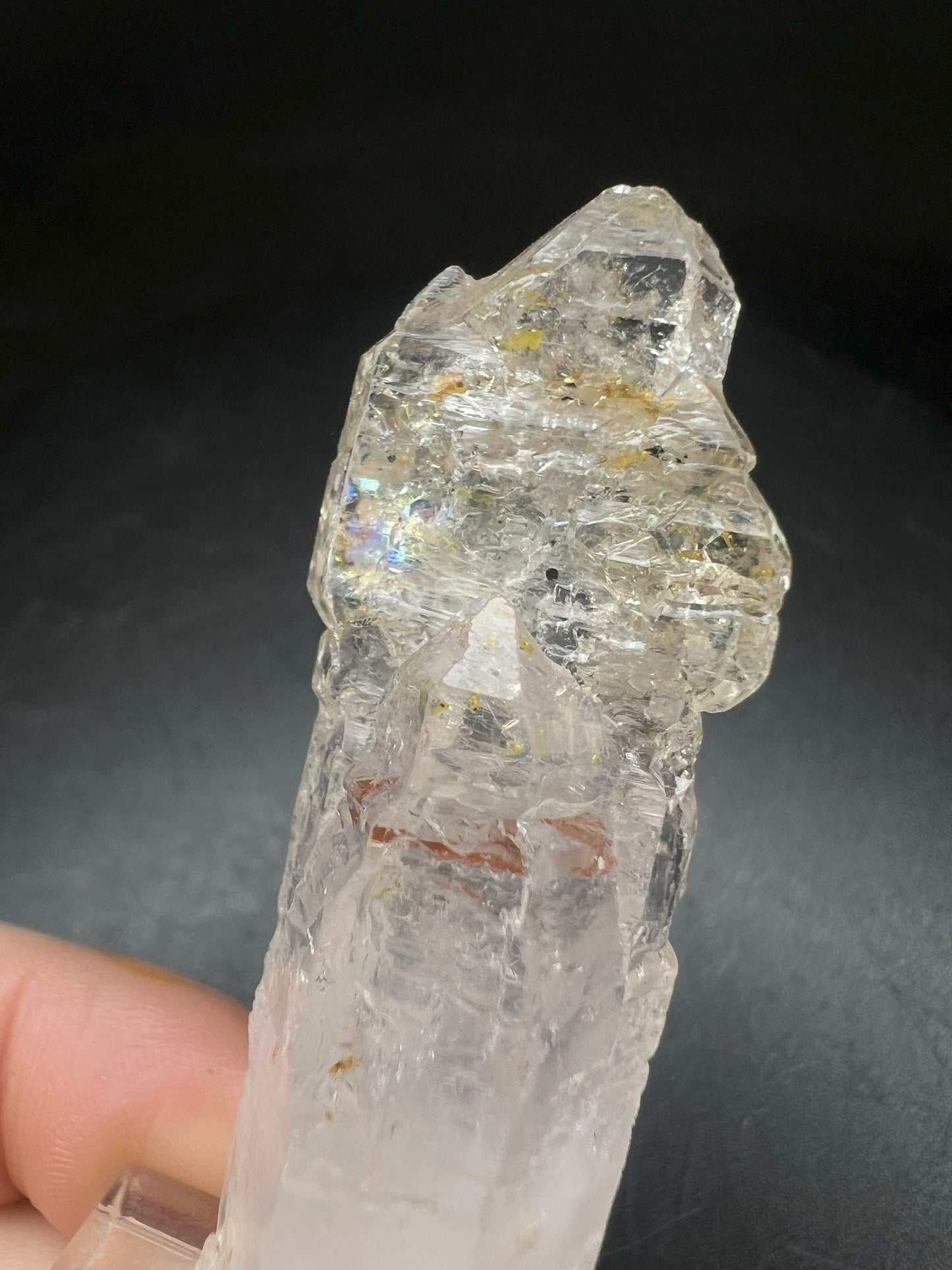 Elestial Clear Quartz Sceptre from Madagascar Collectors Piece Statement Piece Home Decor