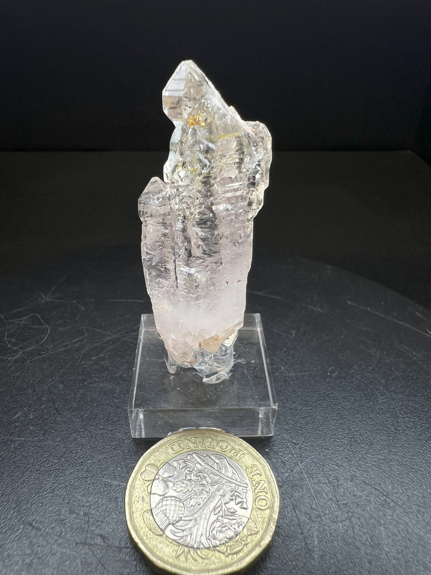 Elestial Clear Quartz Sceptre from Madagascar Collectors Piece Statement Piece Home Decor
