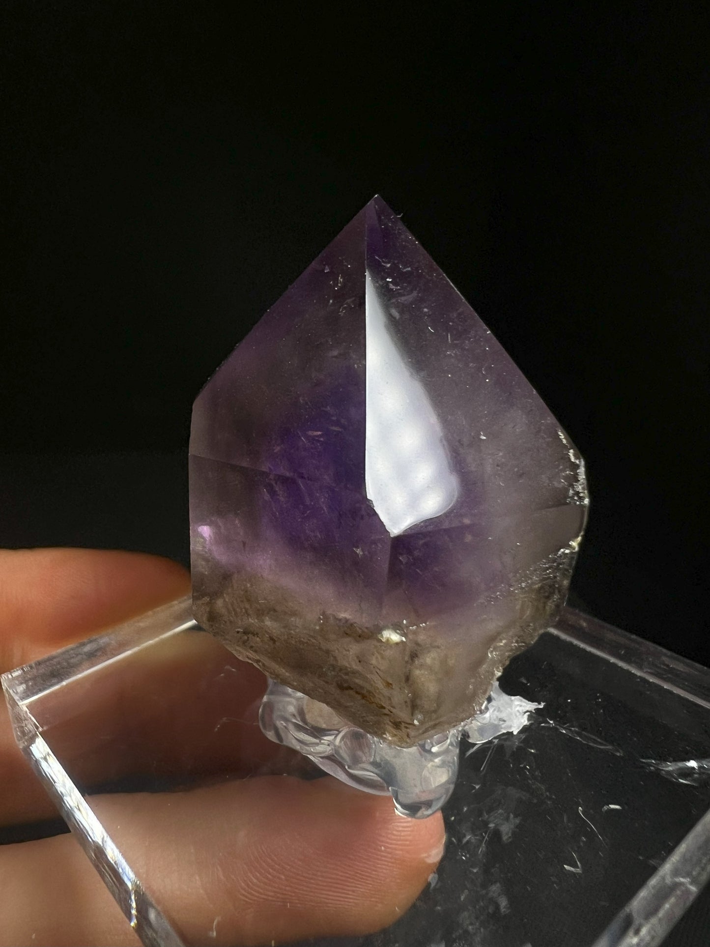 Rare Natural Exceptional Elestial Amethyst Sceptre from Madagascar Collectors Piece Statement Piece Home Decor