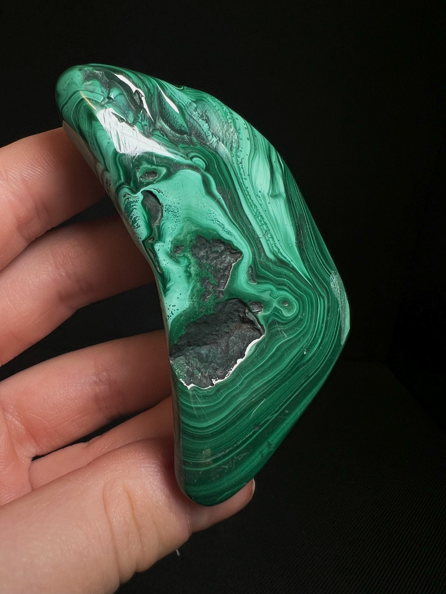 Polished Malachite Crystal- Crystal Healing, Home Decor, Gift