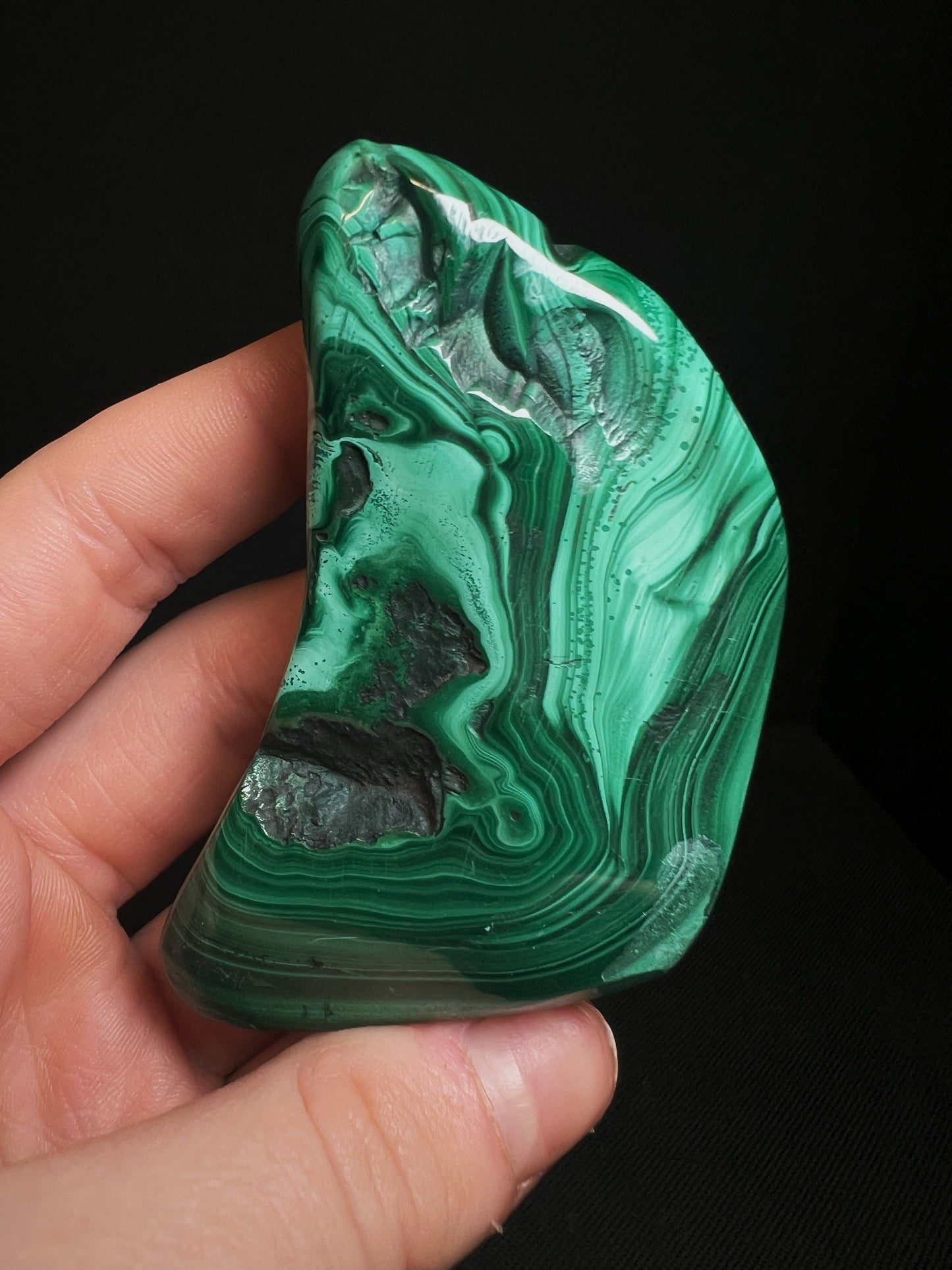 Polished Malachite Crystal- Crystal Healing, Home Decor, Gift