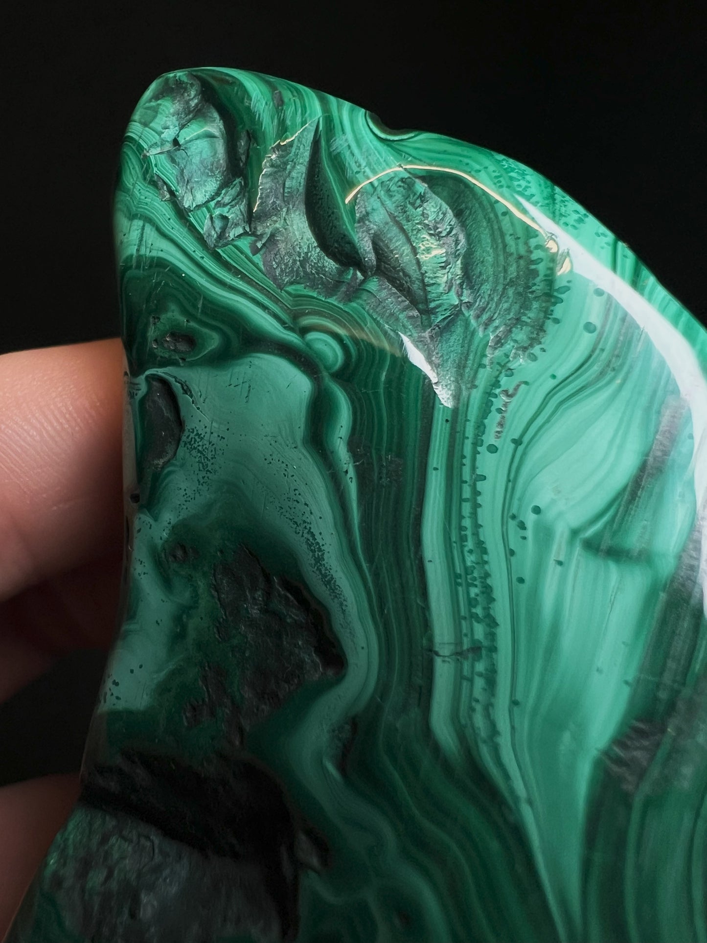 Polished Malachite Crystal- Crystal Healing, Home Decor, Gift