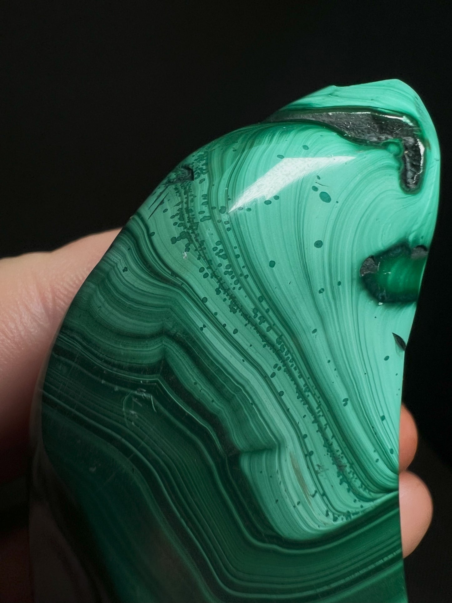 Polished Malachite Crystal- Crystal Healing, Home Decor, Gift