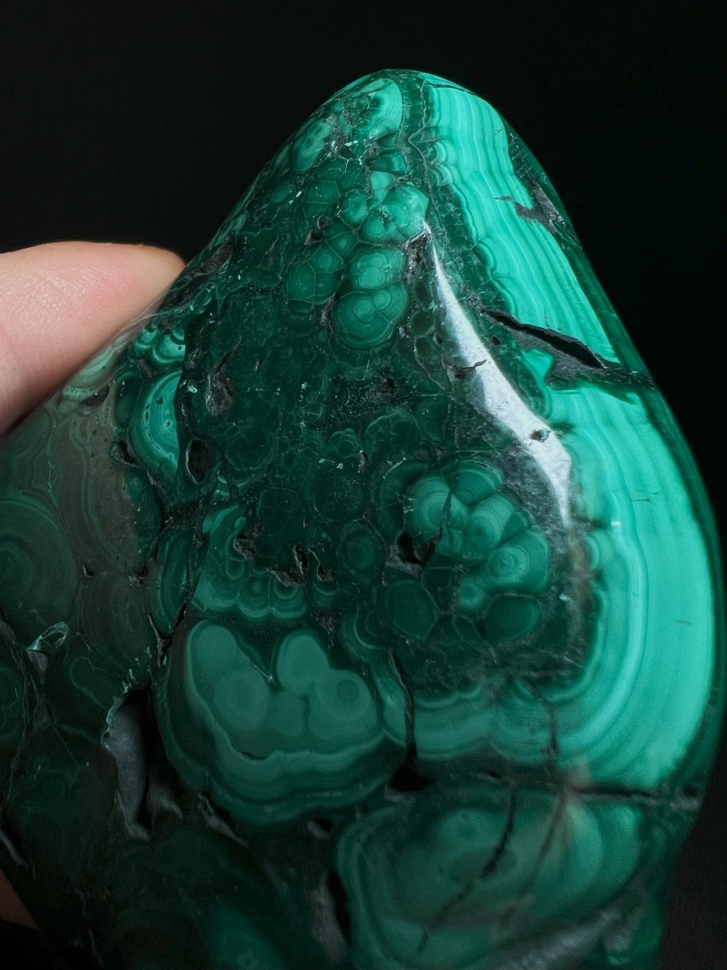 Polished Malachite Crystal- Crystal Healing, Home Decor, Gift