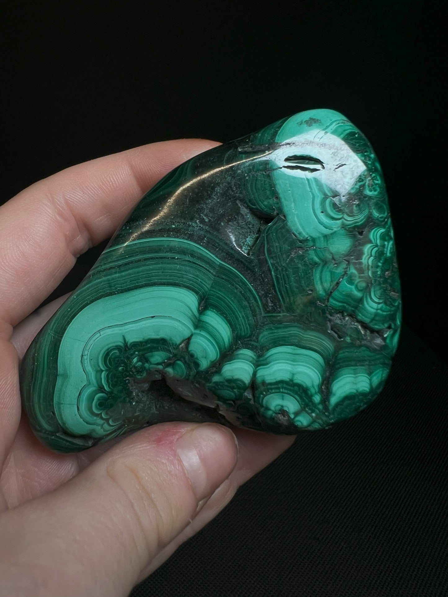 Polished Malachite Crystal- Crystal Healing, Home Decor, Gift