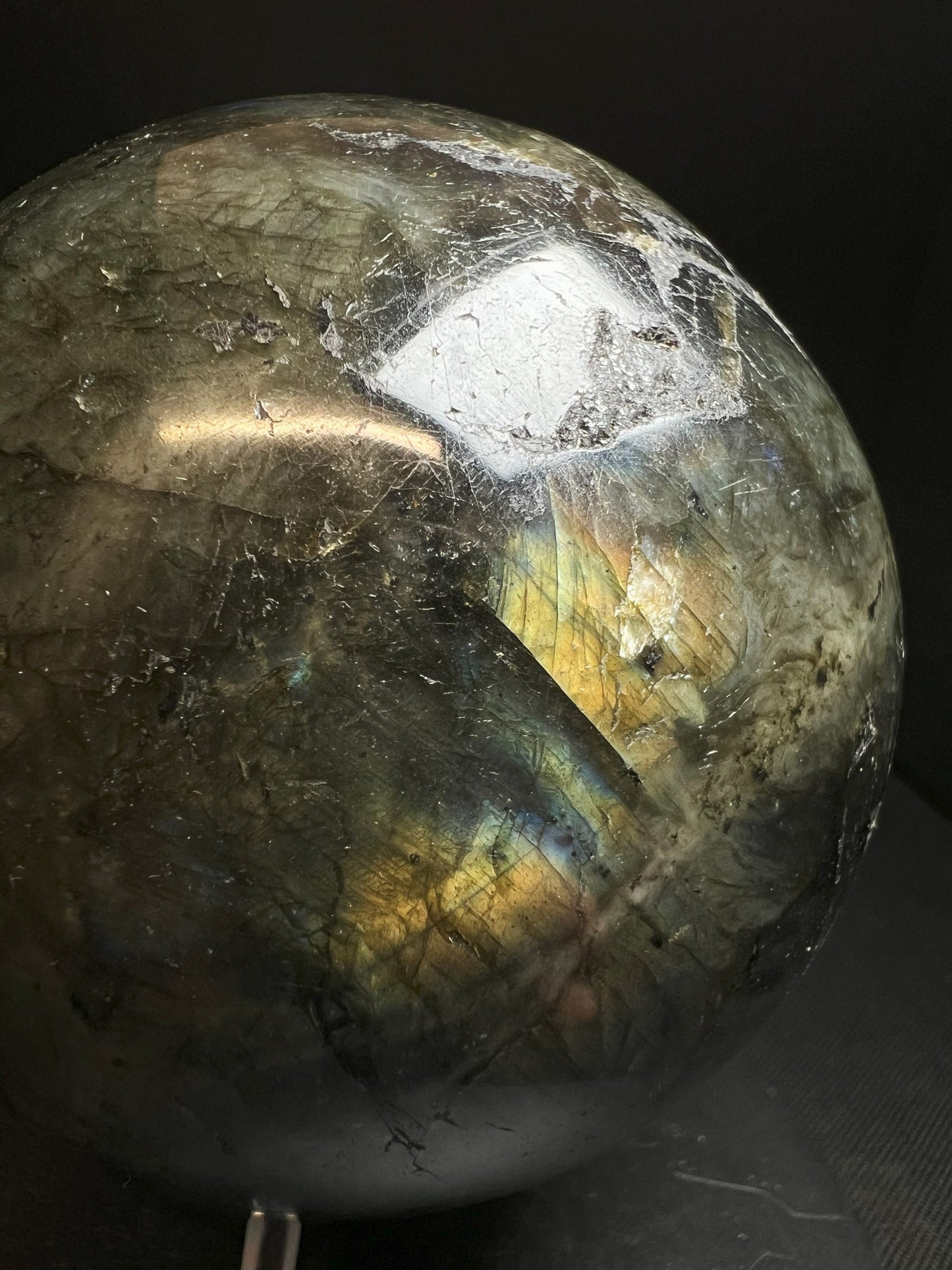 High Quality, Polished Labradorite Sphere- Home Décor Statement Piece