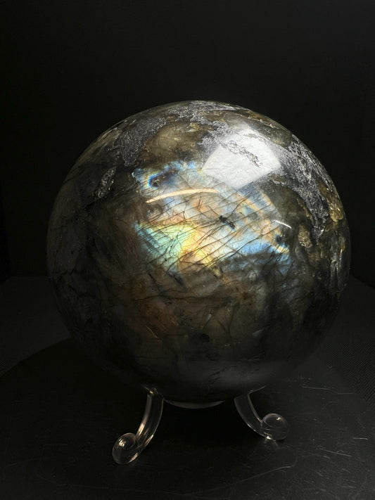 High Quality, Polished Labradorite Sphere- Home Décor Statement Piece