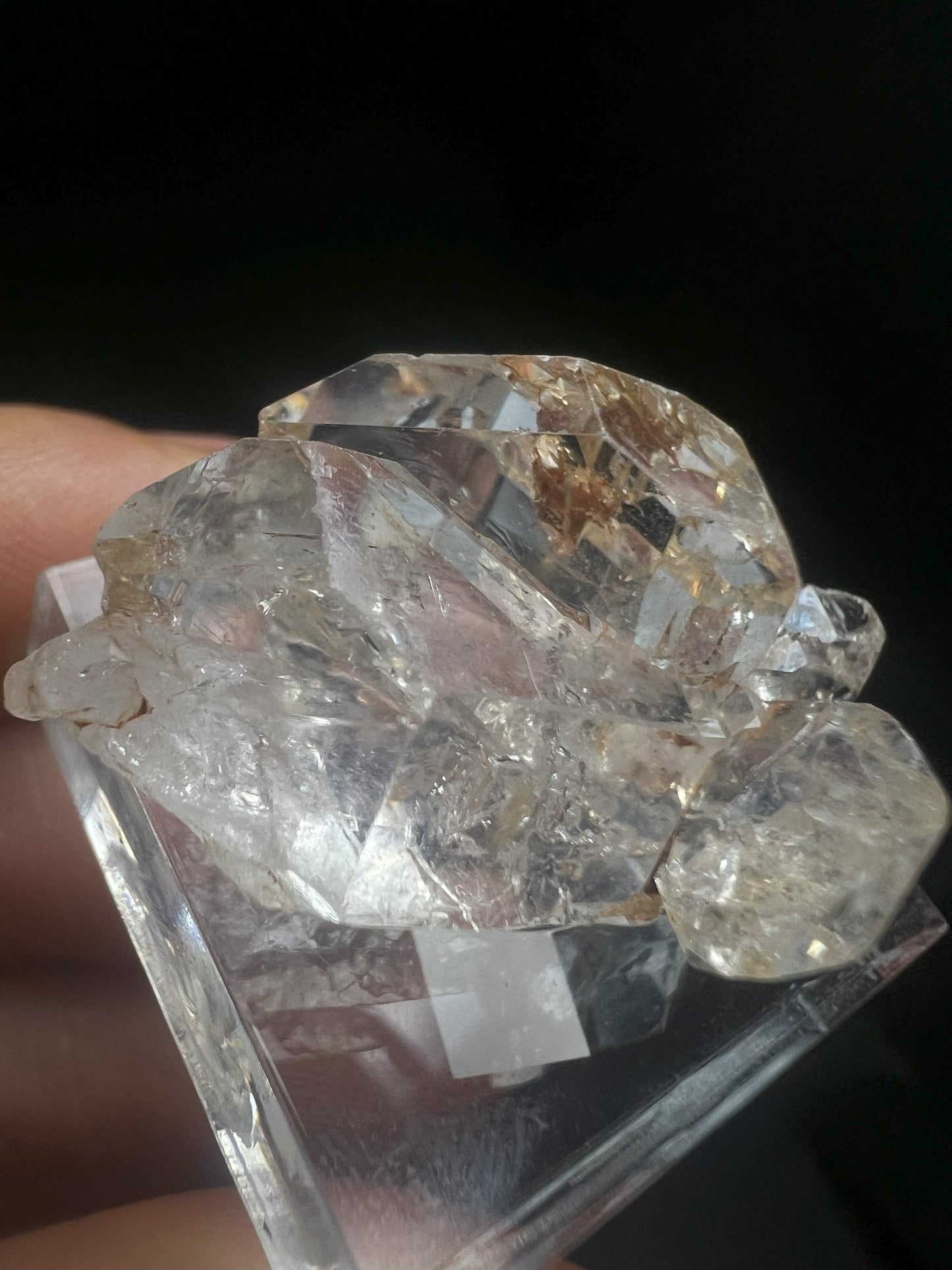 Rare Natural Exceptional Clear Elestial Cluster from Madagascar Collectors Piece Statement Piece Home Decor
