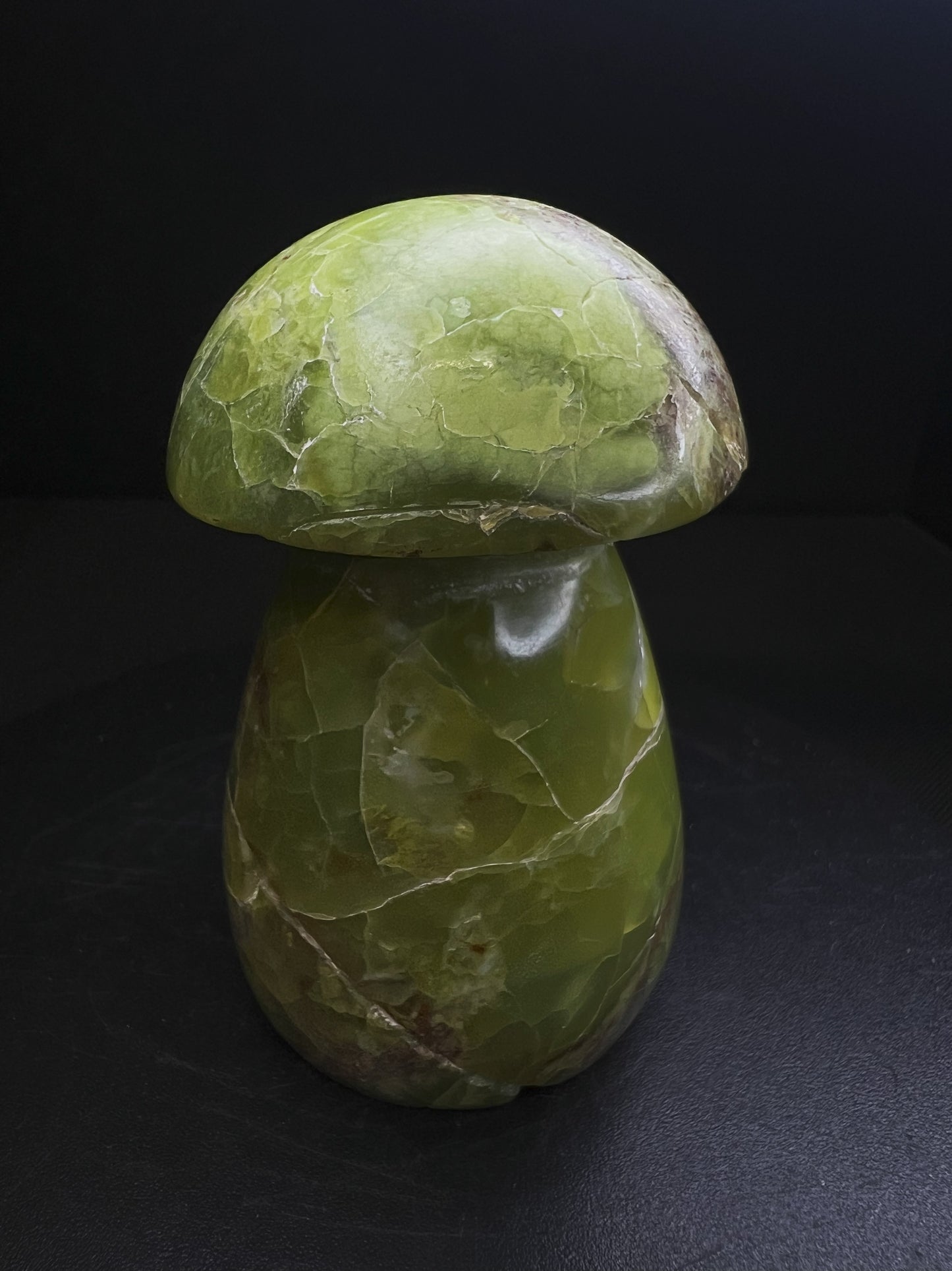 Polished Green Opal Mushroom From Madagascar- Home Decor, Gift