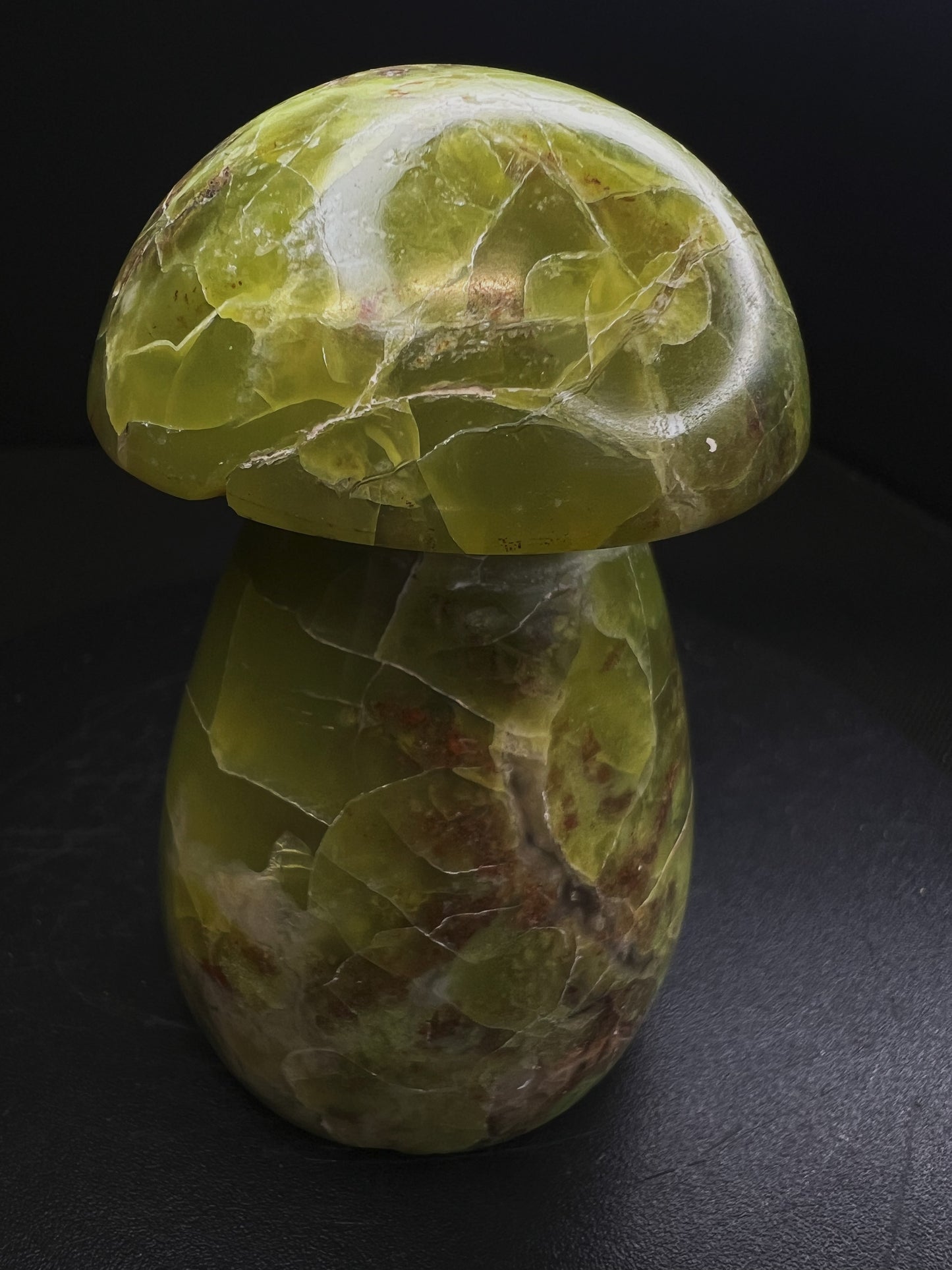 Polished Green Opal Mushroom From Madagascar- Home Decor, Gift