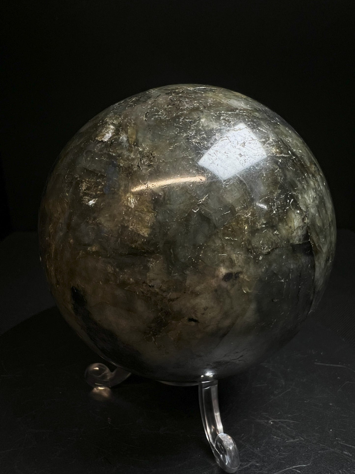 High Quality, Polished Labradorite Sphere- Home Décor Statement Piece