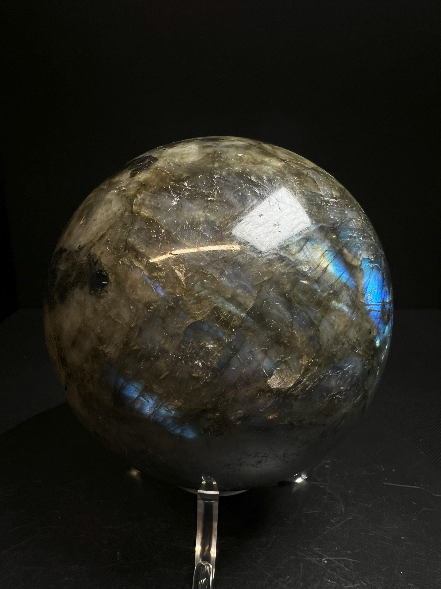 High Quality, Polished Labradorite Sphere- Home Décor Statement Piece