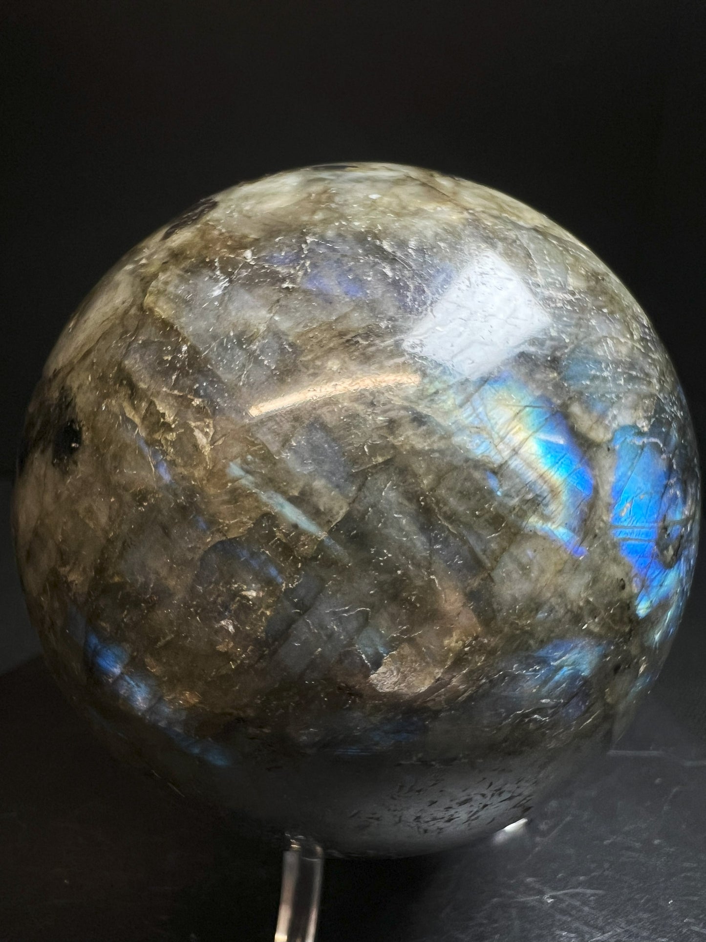 High Quality, Polished Labradorite Sphere- Home Décor Statement Piece