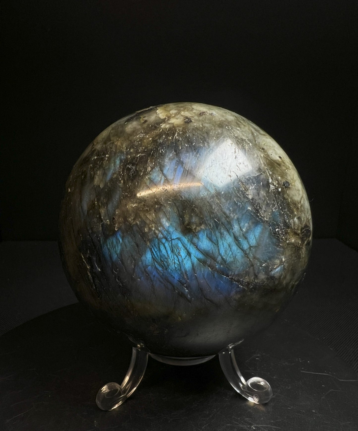 High Quality, Polished Labradorite Sphere- Home Décor Statement Piece