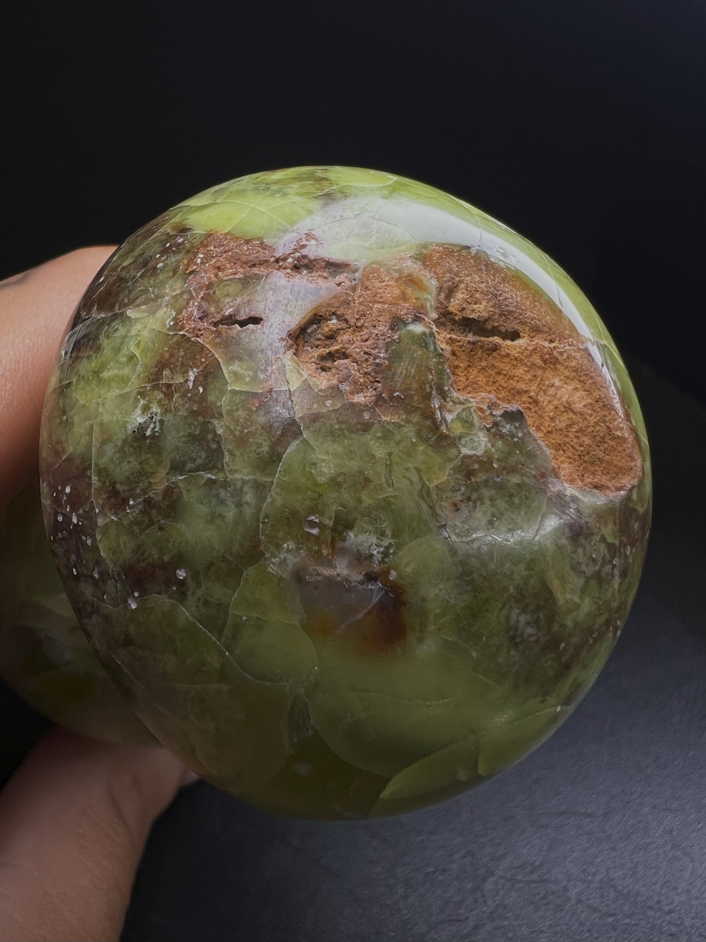 Polished Green Opal Mushroom From Madagascar- Home Decor, Gift