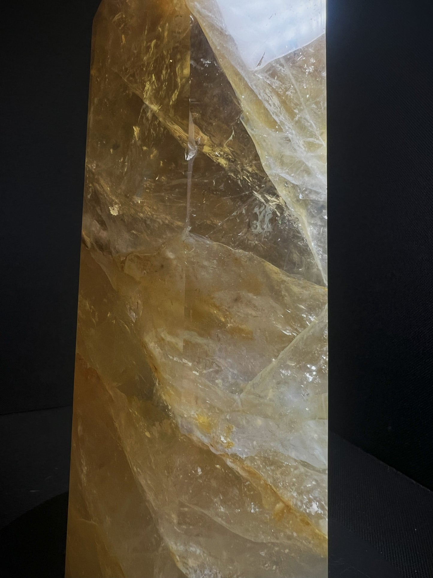 Outstanding Golden Healer Quartz Tower Point Prism Free Standing Perfect Gift Statement Piece From Madagascar