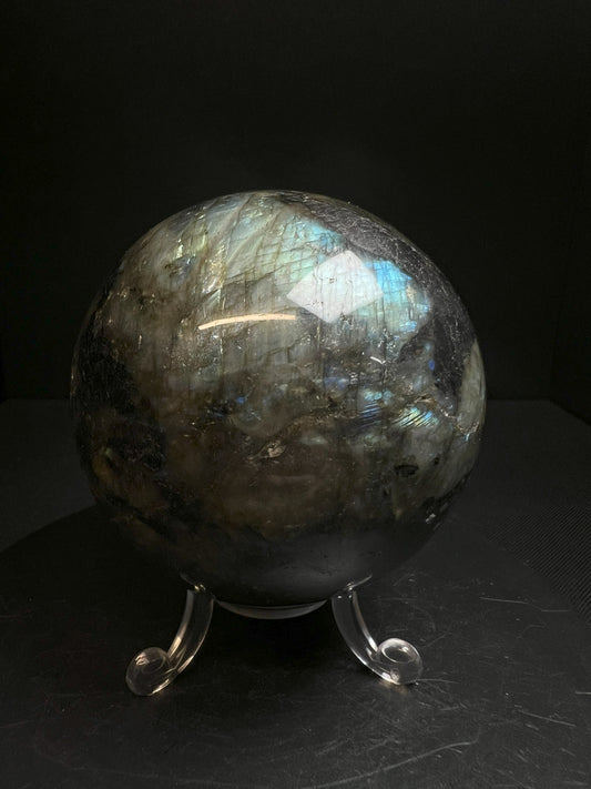 High Quality, Polished Labradorite Sphere- Home Décor Statement Piece