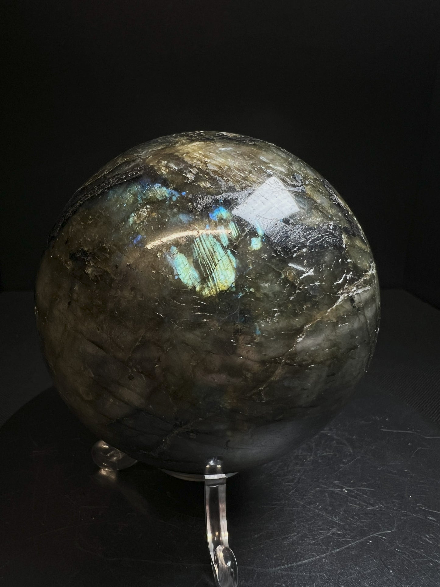 High Quality, Polished Labradorite Sphere- Home Décor Statement Piece