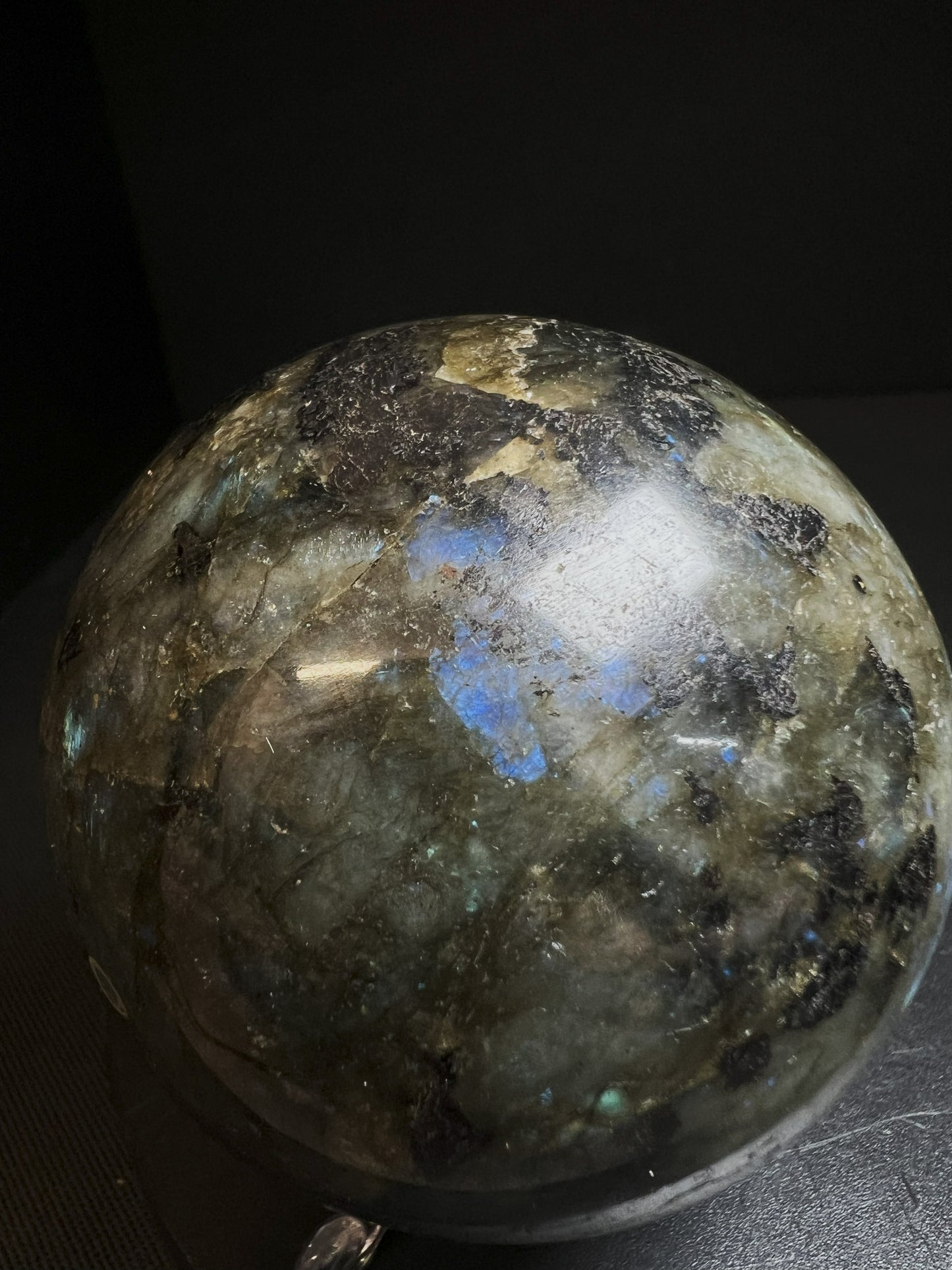 High Quality, Polished Labradorite Sphere- Home Décor Statement Piece