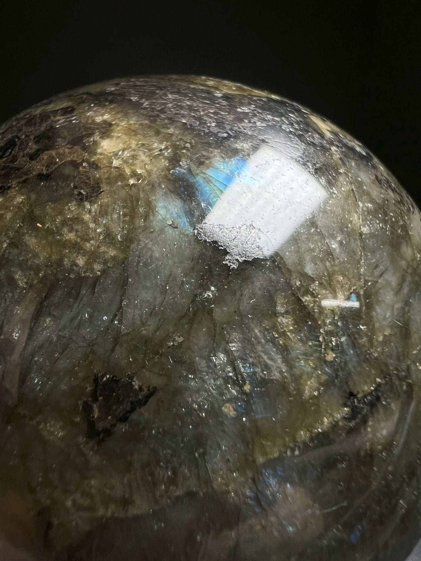 High Quality, Polished Labradorite Sphere- Home Décor Statement Piece