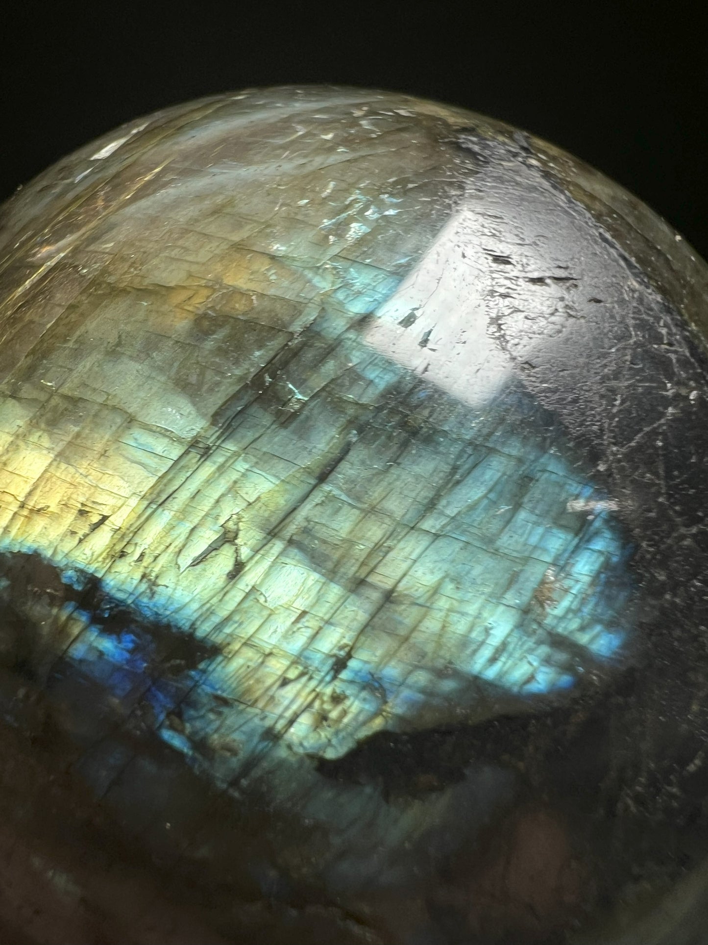 High Quality, Polished Labradorite Sphere- Home Décor Statement Piece