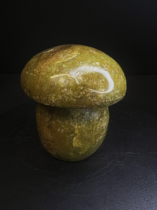 Polished Green Opal Mushroom From Madagascar- Home Decor, Gift