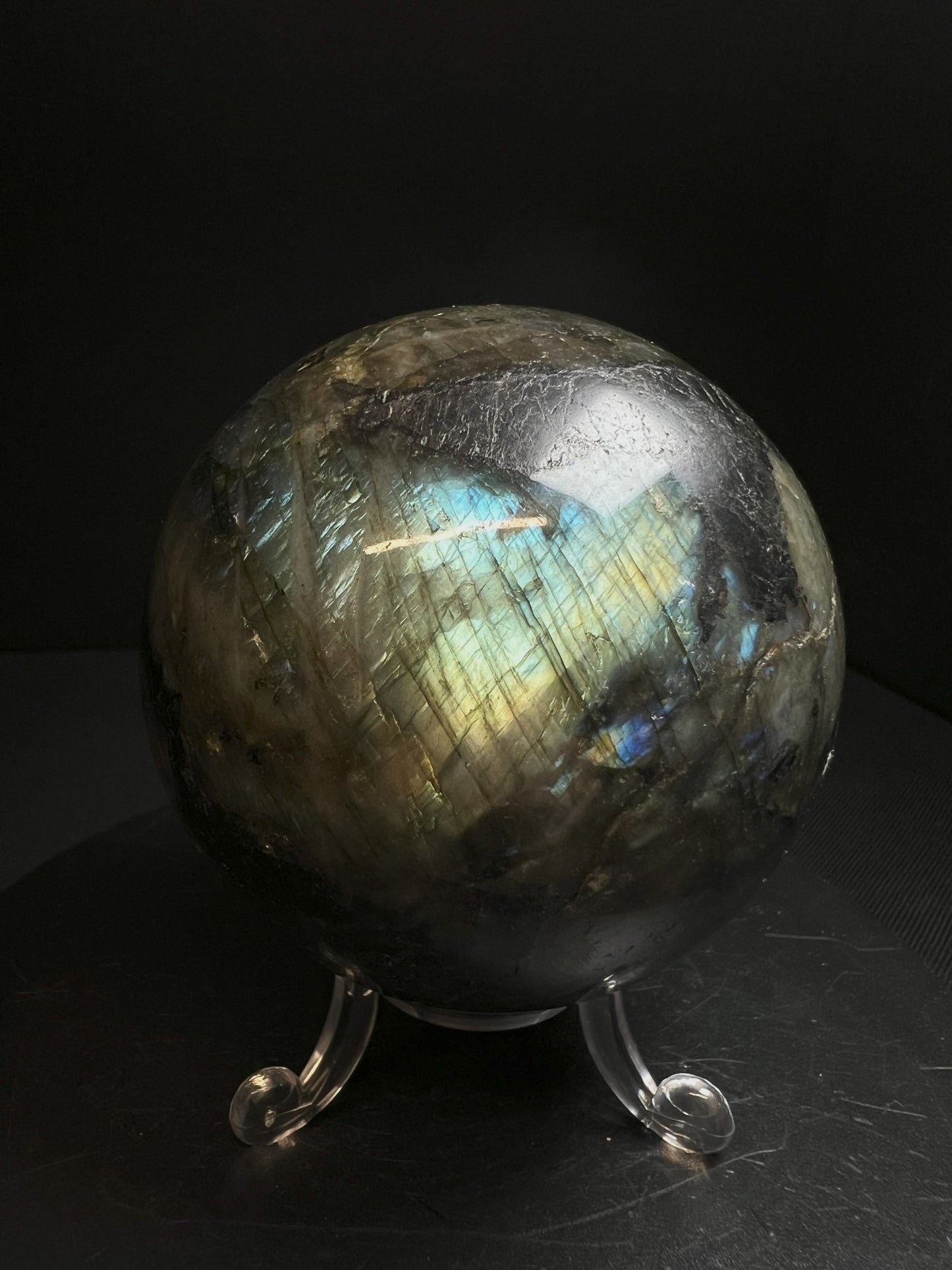 High Quality, Polished Labradorite Sphere- Home Décor Statement Piece