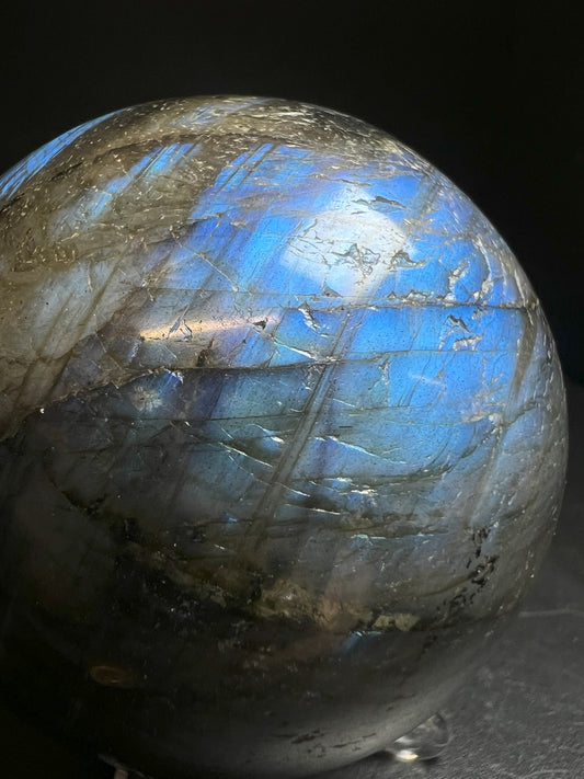 High Quality, Polished Labradorite Sphere- Home Décor Statement Piece