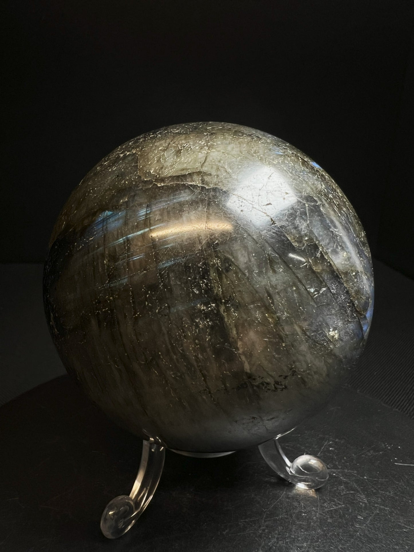 High Quality, Polished Labradorite Sphere- Home Décor Statement Piece