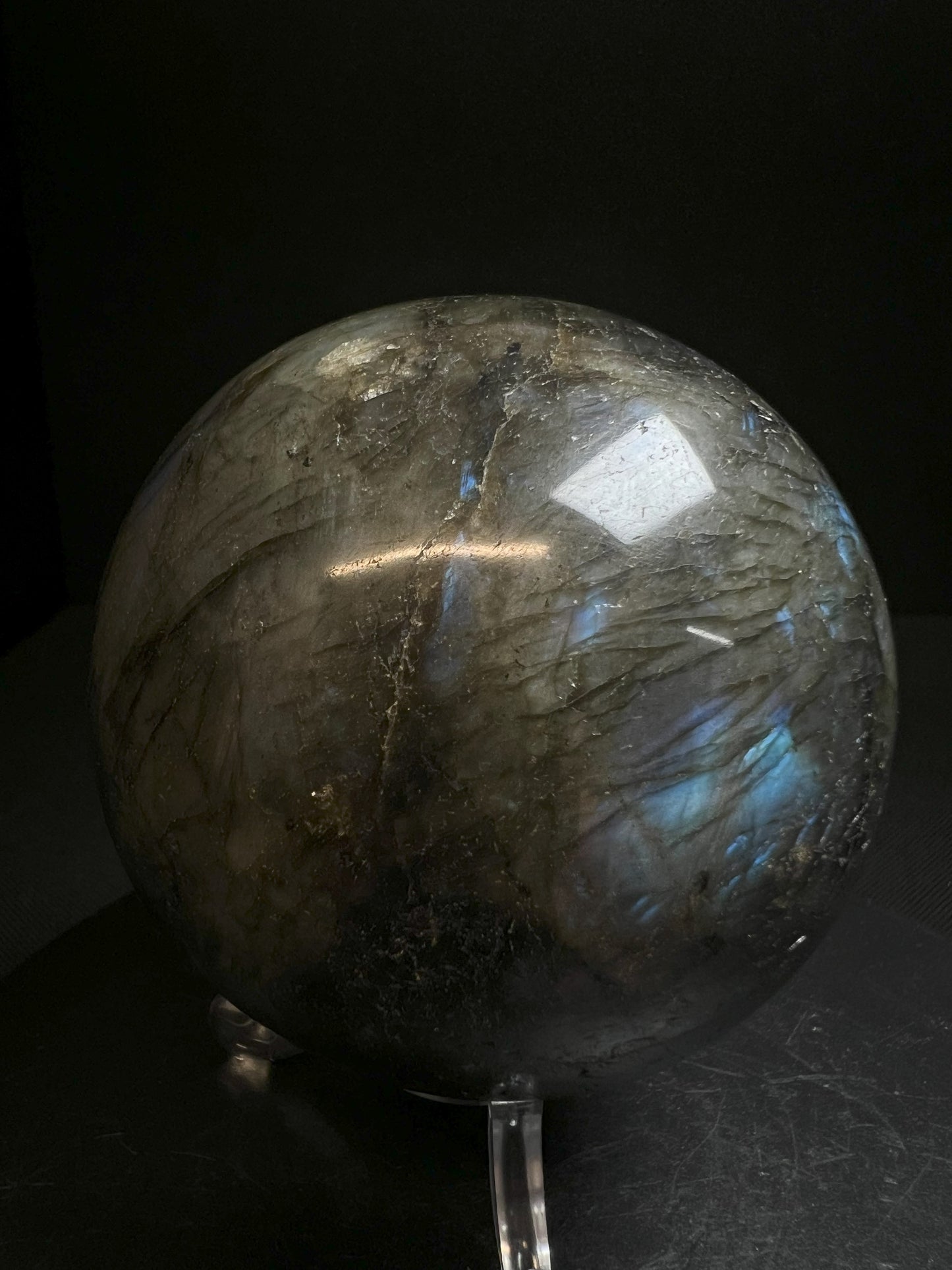 High Quality, Polished Labradorite Sphere- Home Décor Statement Piece