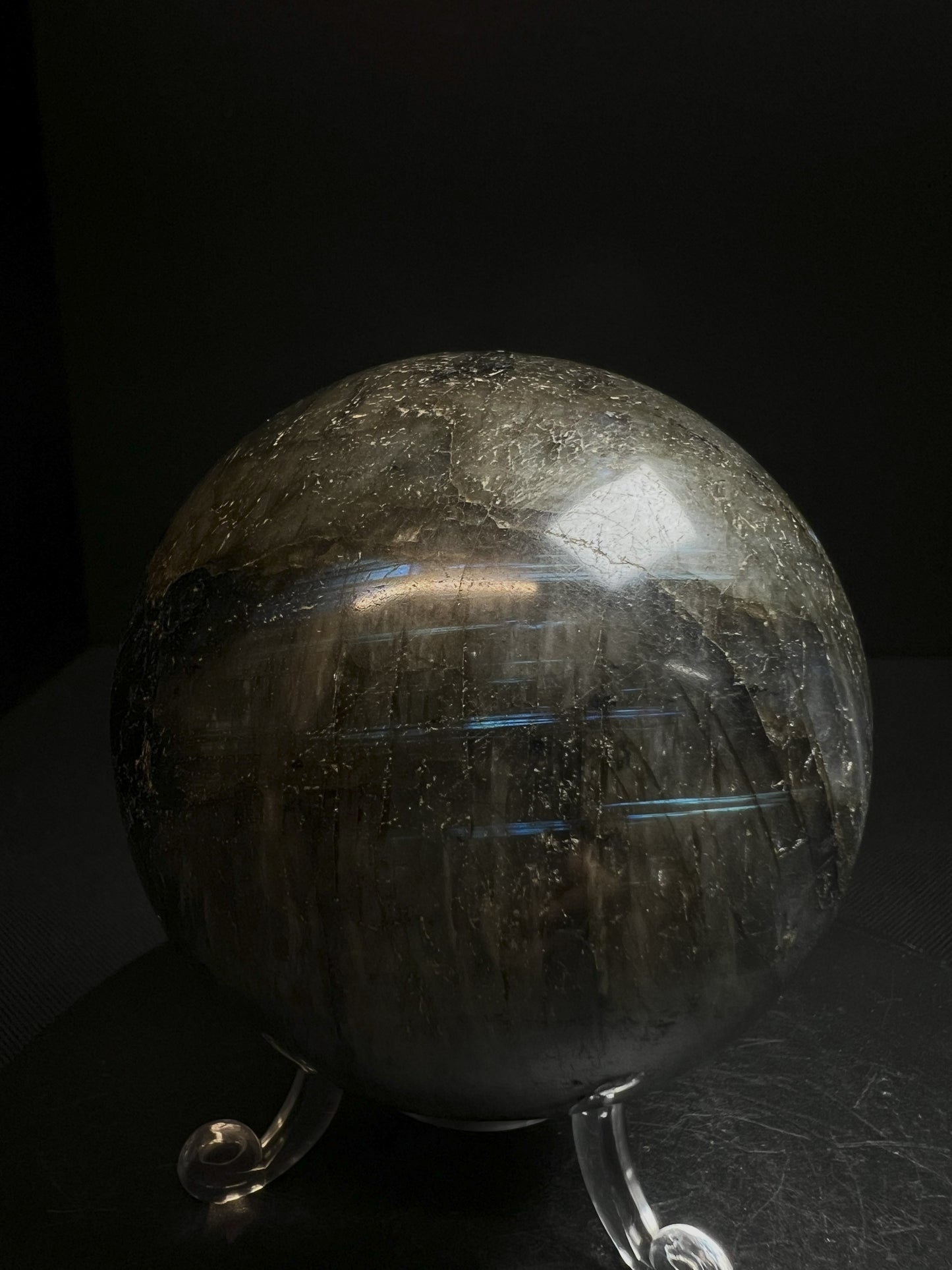 High Quality, Polished Labradorite Sphere- Home Décor Statement Piece