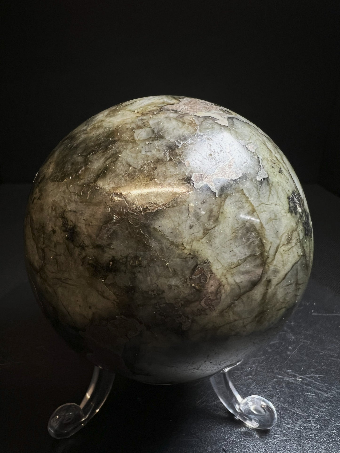 High Quality, Polished Labradorite Sphere- Home Décor Statement Piece