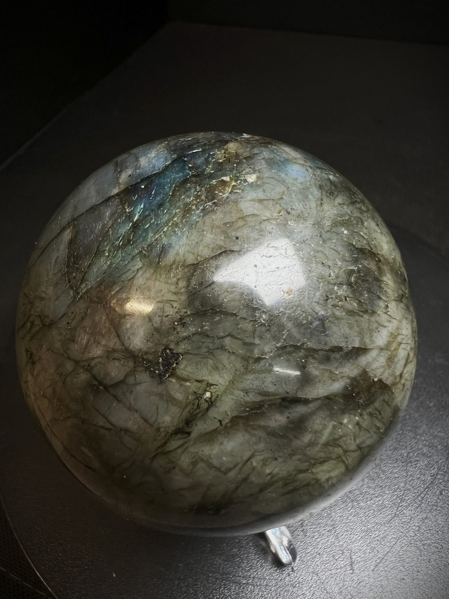 High Quality, Polished Labradorite Sphere- Home Décor Statement Piece