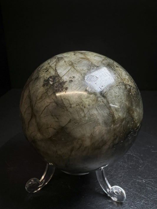 High Quality, Polished Labradorite Sphere- Home Décor Statement Piece