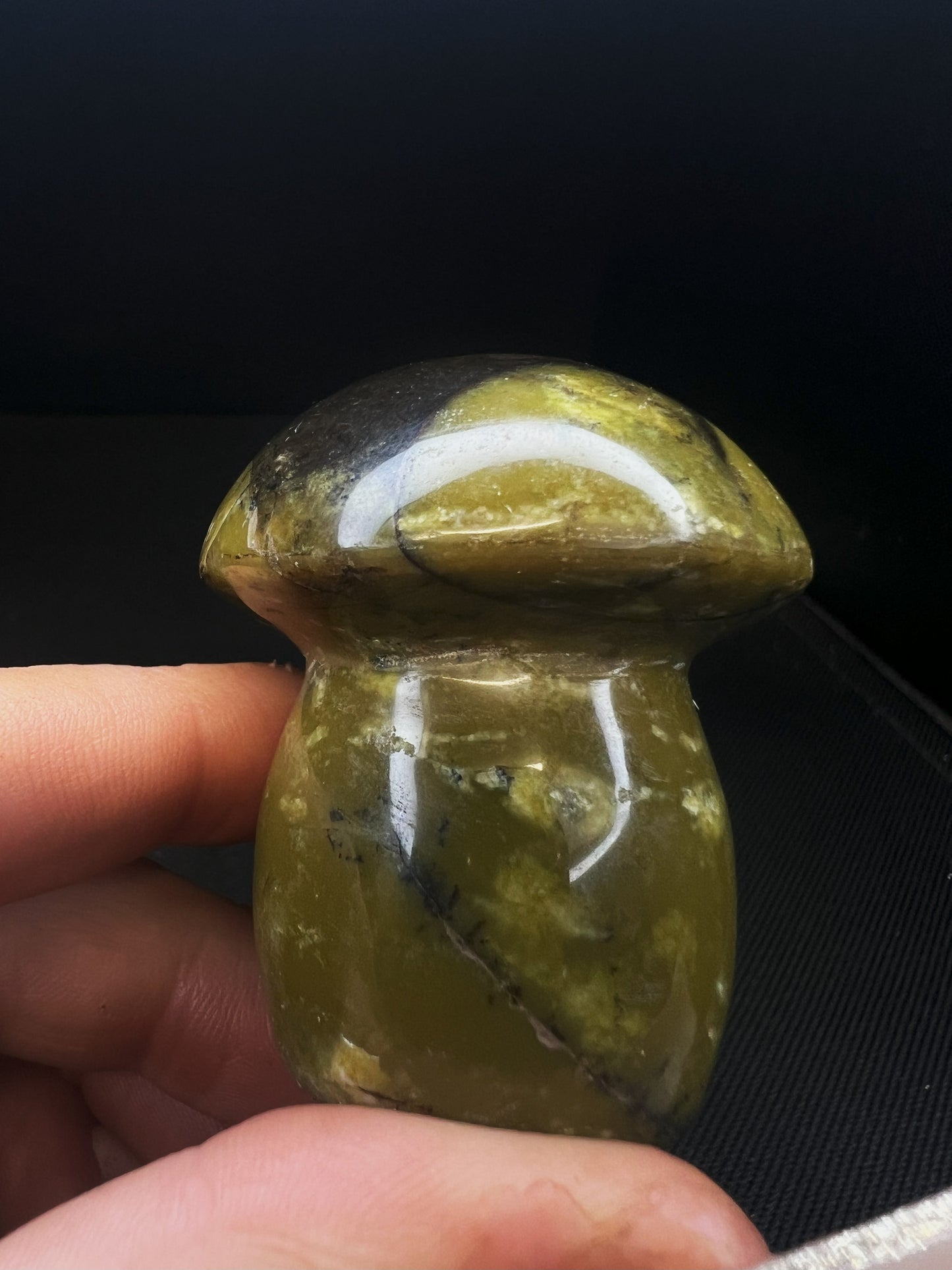 Polished Green Opal Mushroom From Madagascar- Home Decor, Gift