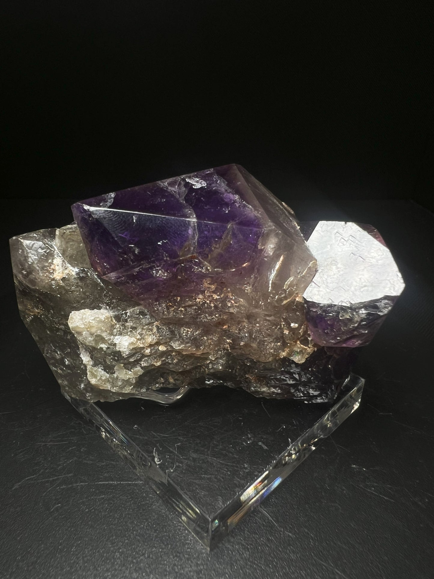 Rare Natural Elestial Amethyst Cluster from Madagascar Collectors Piece
